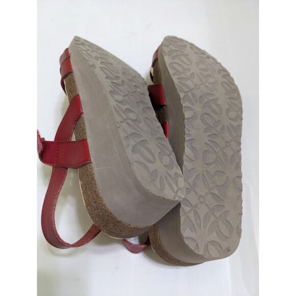 Skechers Troos Simply Effortless Wedge Sandals 7 Womens Tan Brown Comfort Travel - Picture 5 of 8